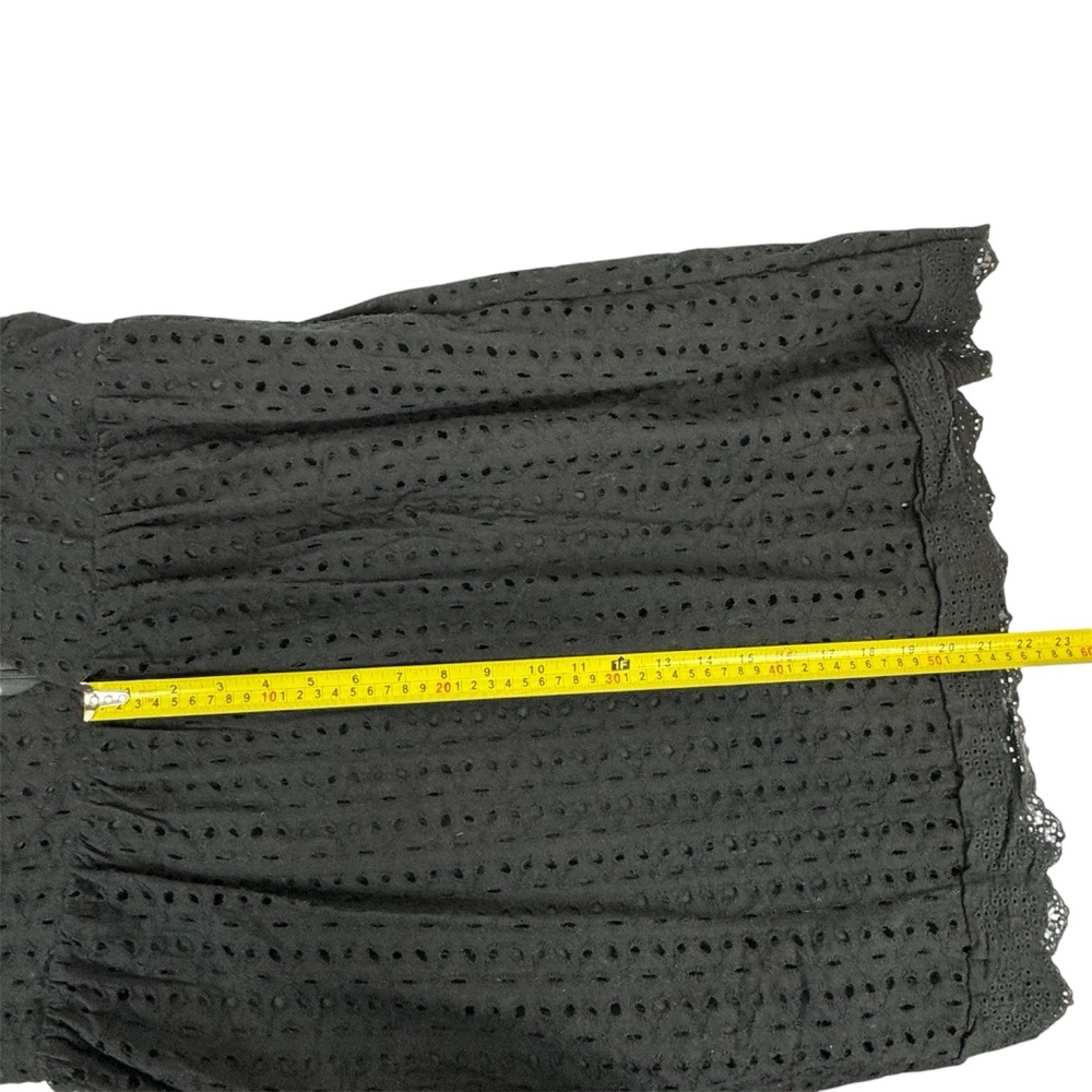 New black eyelet v-neck dress romper with shorts underneath size Small - Picture 15 of 16